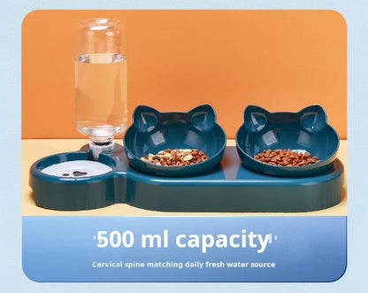 Comedero y Bebedero 3 en 1 para Mascotas