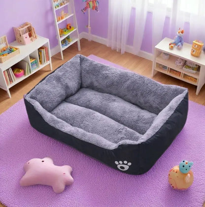 Cama de Felpa Grande para Perros y Gatos