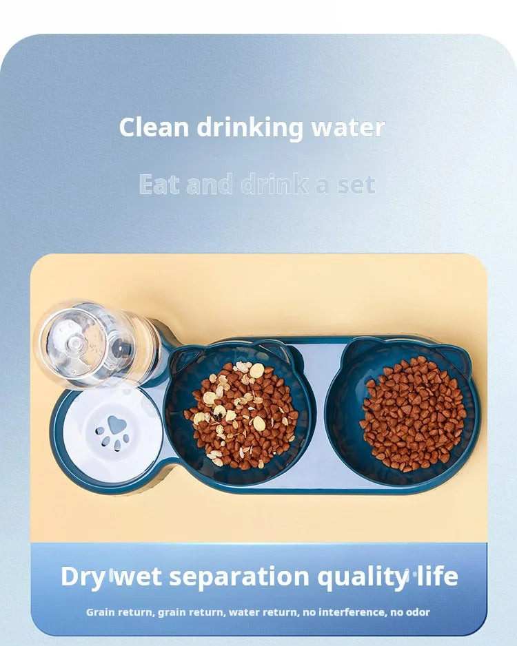 Comedero y Bebedero 3 en 1 para Mascotas