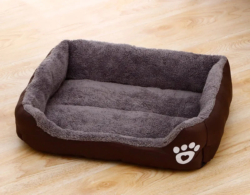 Cama de Felpa Grande para Perros y Gatos