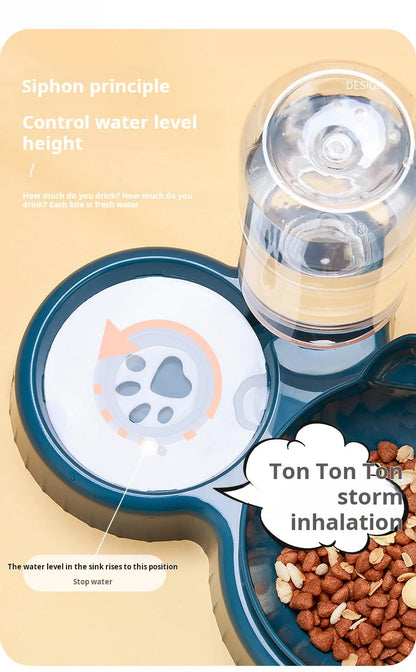 Comedero y Bebedero 3 en 1 para Mascotas