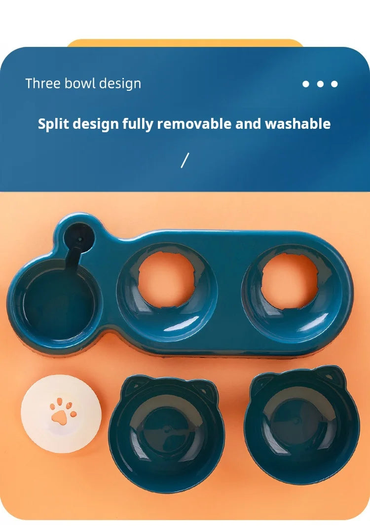 Comedero y Bebedero 3 en 1 para Mascotas