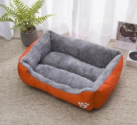 Cama de Felpa Grande para Perros y Gatos